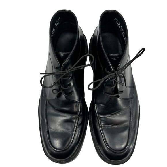 Cole Haan Mens Ankle Boots Black Leather Lace Up Round Moc Toe Chukka 8.5 M - Picture 4 of 10